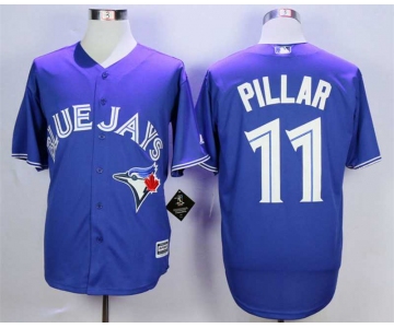 Men's Toronto Blue Jays #11 Kevin Pillar Blue New Cool Base Jersey