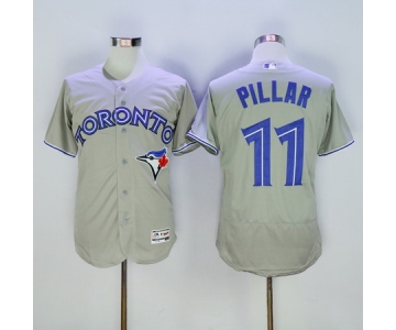 Men's Toronto Blue Jays #11 Kevin Pillar Gray 2016 Flexbase Majestic Baseball Jersey