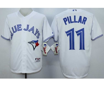 Men's Toronto Blue Jays #11 Kevin Pillar White Cool Base Jersey