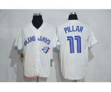 Men's Toronto Blue Jays #11 Kevin Pillar White Majestic Cool Base Cooperstown Collection Jersey