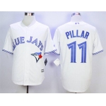 Men's Toronto Blue Jays #11 Kevin Pillar White New Cool Base Jersey