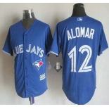 Men's Toronto Blue Jays #12 Roberto Alomar Alternate Blue 2015 MLB Cool Base Jersey