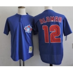 Men's Toronto Blue Jays #12 Roberto Alomar Mitchell & Ness 1997 Royal Blue Cooperstown Mesh Batting Practice Jersey