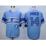 Men's Toronto Blue Jays #14 David Price Light Blue New Cool Base Jersey