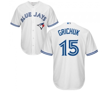 Men's Toronto Blue Jays #15 Randal Grichuk White New Cool Base Stitched Baseball Jersey