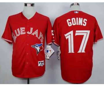 Men's Toronto Blue Jays #17 Ryan Goins Red Canada Day Cool Base Jersey