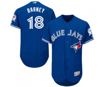 Men's Toronto Blue Jays #18 Darwin Barney Royal Blue 2016 Flexbase Majestic Baseball Jersey