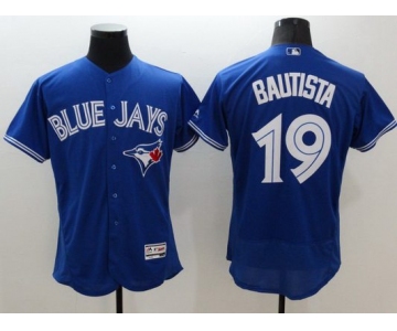 Men's Toronto Blue Jays #19 Jose Bautista Blue Flexbase 2016 MLB Player Jersey
