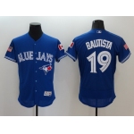 Men's Toronto Blue Jays #19 Jose Bautista Royal Blue Fashion Stars & Stripes 2016 Flexbase Majestic Jersey