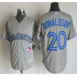 Men's Toronto Blue Jays #20 Josh Donaldson Away Gray 2015 MLB Cool Base Jersey