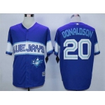 Men's Toronto Blue Jays #20 Josh Donaldson Blue New Cool Base Jersey