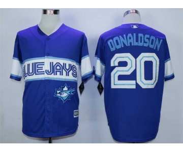 Men's Toronto Blue Jays #20 Josh Donaldson Blue New Cool Base Jersey