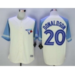 Men's Toronto Blue Jays #20 Josh Donaldson Cream New Cool Base Jersey