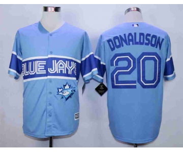 Men's Toronto Blue Jays #20 Josh Donaldson Light Blue New Cool Base Jersey