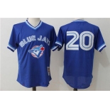 Men's Toronto Blue Jays #20 Josh Donaldson Royal Blue Throwback Mesh Batting Practice Stitched MLB Mitchell & Ness Jersey