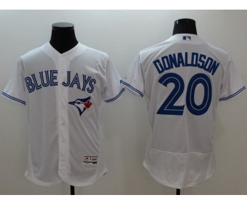 Men's Toronto Blue Jays #20 Josh Donaldson White Flexbase 2016 MLB Player Jersey