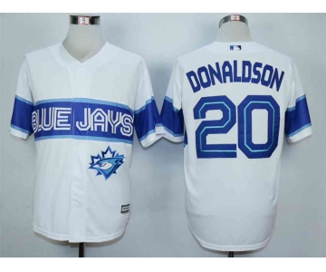 Men's Toronto Blue Jays #20 Josh Donaldson White New Cool Base Jersey