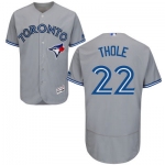 Men's Toronto Blue Jays #22 Josh Thole Gray Road 2016 Flexbase Majestic Baseball Jersey