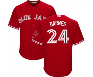 Men's Toronto Blue Jays #24 Danny Barnes Red Stitched MLB 2017 Majestic Cool Base Jersey