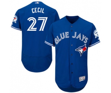 Men's Toronto Blue Jays #27 Brett Cecil Royal Blue 2016 Flexbase Majestic Baseball Jersey