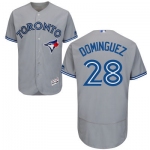 Men's Toronto Blue Jays #28 Matt Dominguez Gray Road 2016 Flexbase Majestic Baseball Jersey