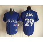 Men's Toronto Blue Jays #29 Devon Travis Alternate Blue 2015 MLB Cool Base Jersey