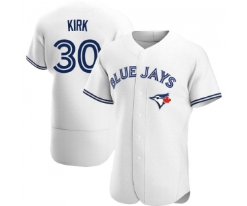 Men's Toronto Blue Jays #30 Alejandro Kirk George Springer White Flex Base Stitched Jersey