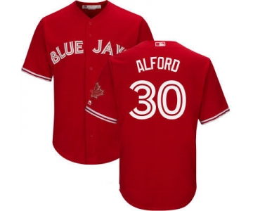 Men's Toronto Blue Jays #30 Anthony Alford Red Stitched MLB 2017 Majestic Cool Base Jersey