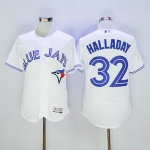 Men's Toronto Blue Jays #32 Roy Halladay Retired White 2016 Flexbase Majestic Baseball Jersey