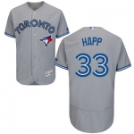 Men's Toronto Blue Jays #33 J. A. Happ Gray Road 2016 Flexbase Majestic Baseball Jersey