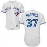 Men's Toronto Blue Jays #37 Jimmy Paredes White Home 2016 Flexbase Majestic Baseball Jersey