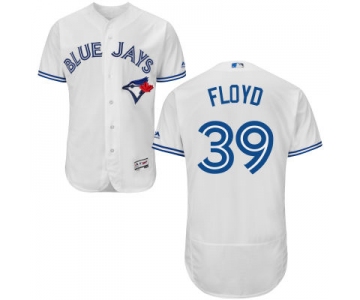 Men's Toronto Blue Jays #39 Gavin Floyd White Home 2016 Flexbase Majestic Baseball Jersey