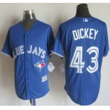 Men's Toronto Blue Jays #43 R.A. Dickey Alternate Blue 2015 MLB Cool Base Jersey