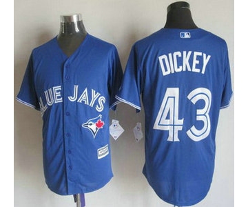 Men's Toronto Blue Jays #43 R.A. Dickey Alternate Blue 2015 MLB Cool Base Jersey