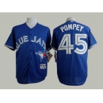 Men's Toronto Blue Jays #45 Dalton Pompey Blue Jersey