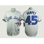 Men's Toronto Blue Jays #45 Dalton Pompey White Jersey