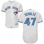 Men's Toronto Blue Jays #47 Bo Schultz White Home 2016 Flexbase Majestic Baseball Jersey