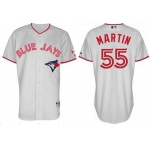 Men's Toronto Blue Jays #55 Russell Martin 2015 Canada Day White Jersey