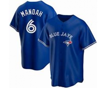 Men's Toronto Blue Jays #6 Alek Manoah Blue Stitched MLB Cool Base Nike Jersey