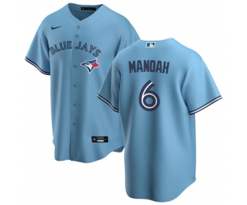 Men's Toronto Blue Jays #6 Alek Manoah Light Blue Stitched MLB Cool Base Nike Jersey
