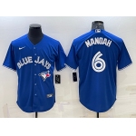 Men's Toronto Blue Jays #6 Alek Manoah Royal Cool Base Stitched Jersey