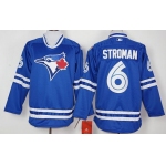 Men's Toronto Blue Jays #6 Marcus Stroman Blue Alternate Long Sleeve Baseball Jersey