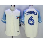 Men's Toronto Blue Jays #6 Marcus Stroman Cream New Coo Base Jersey