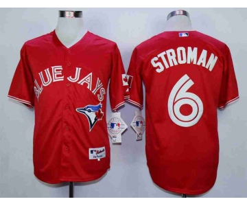 Men's Toronto Blue Jays #6 Marcus Stroman Red 2015 Canada Day Cool Base Jersey