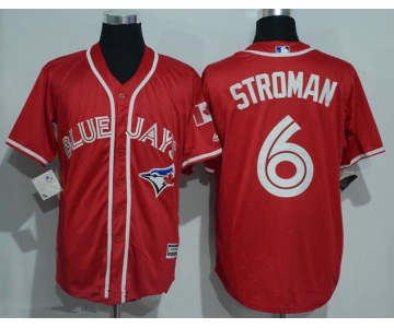 Men's Toronto Blue Jays #6 Marcus Stroman Red Stitched MLB 2016 Canada Day Majestic Cool Base Jersey