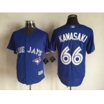 Men's Toronto Blue Jays #66 Munenori Kawasaki Alternate Blue 2015 MLB Cool Base Jersey