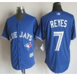 Men's Toronto Blue Jays #7 Jose Reyes Alternate Blue 2015 MLB Cool Base Jersey