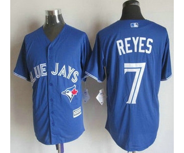 Men's Toronto Blue Jays #7 Jose Reyes Alternate Blue 2015 MLB Cool Base Jersey