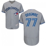 Men's Toronto Blue Jays #77 Brady Dragmire Gray Road 2016 Flexbase Majestic Baseball Jersey