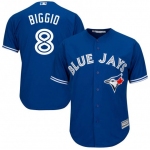 Men's Toronto Blue Jays #8 Cavan Biggio Replica Royal Blue Cool Base Alternate Jersey